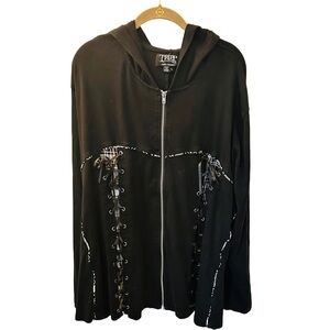 SOLD: xTRIPP NYCx Vintage Corset Lace Up Hoodie